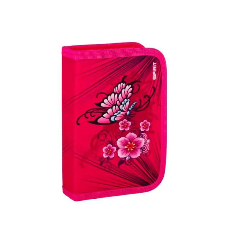 SPIRIT Federmäppchen für Mädchen 1-Zip 28-teilig - BUTTERFLY
