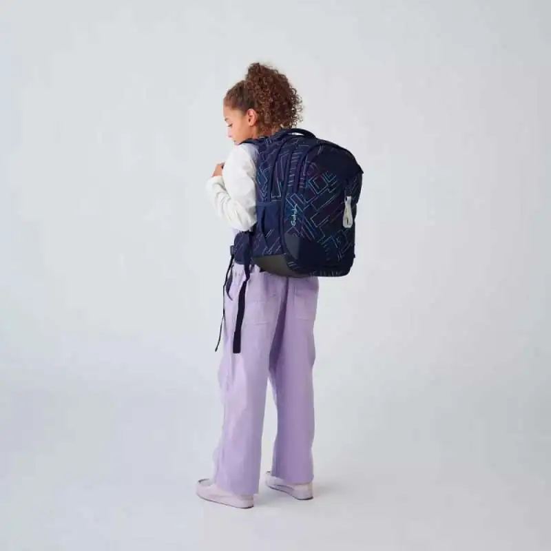 SATCH Schulrucksack match in verschiedenen Farben - Purple Laser Mädchen hinten