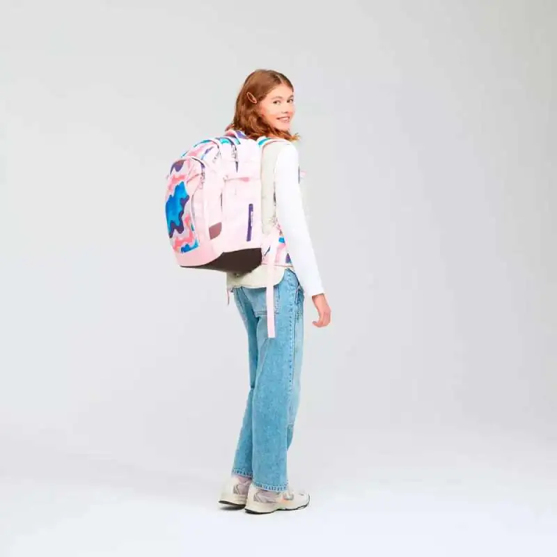 SATCH Schulrucksack match in verschiedenen Farben - Candy Clouds Mädchen hinten
