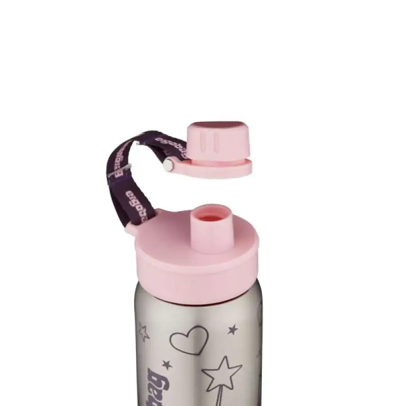ERGOBAG Trinkflasche - Rosa geöffnet