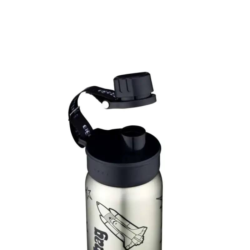 ERGOBAG Trinkflasche - Black geöffnet