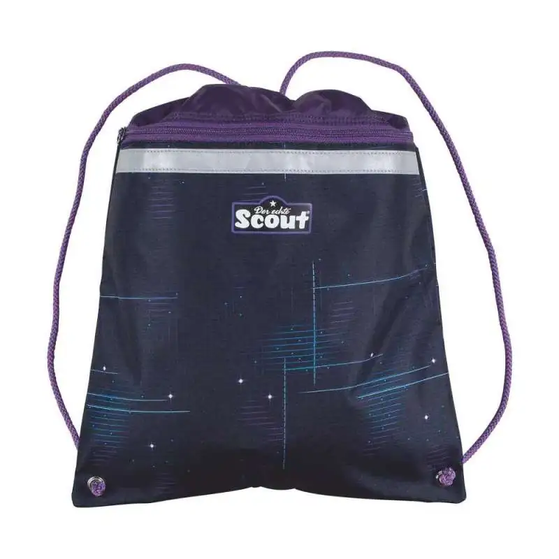SCOUT Schulranzen Set Neo Exklusiv Neo Safety Light Spooky Starlight Sportbeutel
