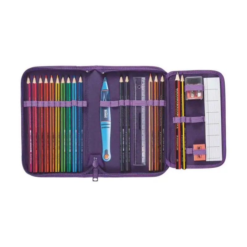 SCOUT Schulranzen Set Neo Exklusiv Neo Safety Light Spooky Starlight Mäppchen Inhalt