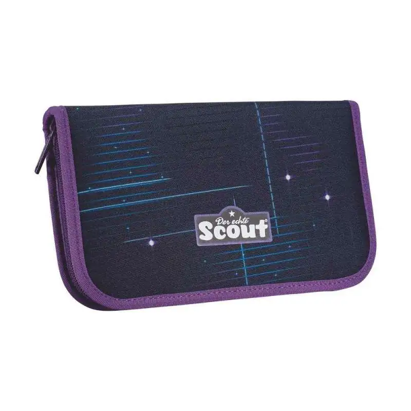 SCOUT Schulranzen Set Neo Exklusiv Neo Safety Light Spooky Starlight Mäppchen