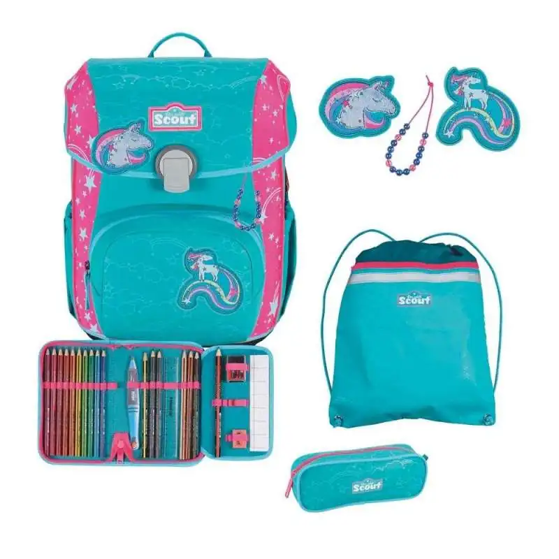 SCOUT Schulranzen Set Neo Exklusiv Superflash Extreme Unicorn im Set