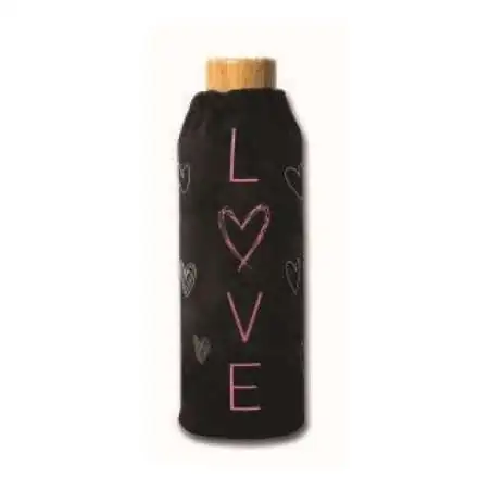 XANADOO Glas Trinkflasche Love