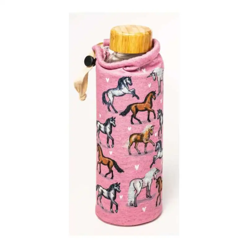XANADOO Glas Trinkflasche Pferde2
