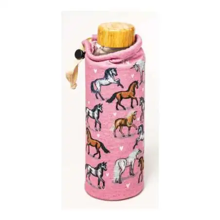 XANADOO Glas Trinkflasche Pferde2