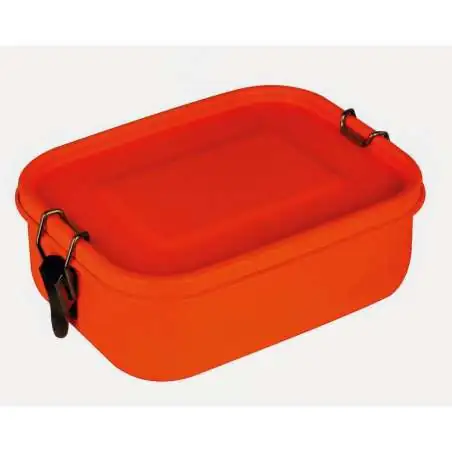 XANADOO Edelstahl Brotdose Neonorange1