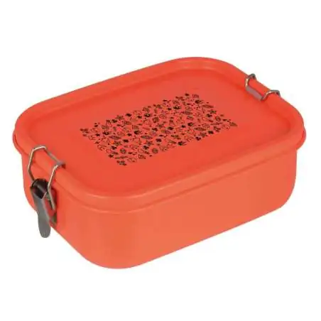 XANADOO Edelstahl Brotdose Neonorange Tattoo1