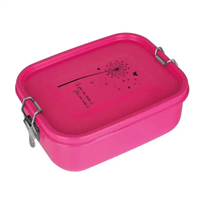 XANADOO Edelstahl Brotdose Neonpink Tattoo1