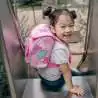 SCOOLI Vorschulranzen Cutie Minnie Mouse mit Kind von hinten