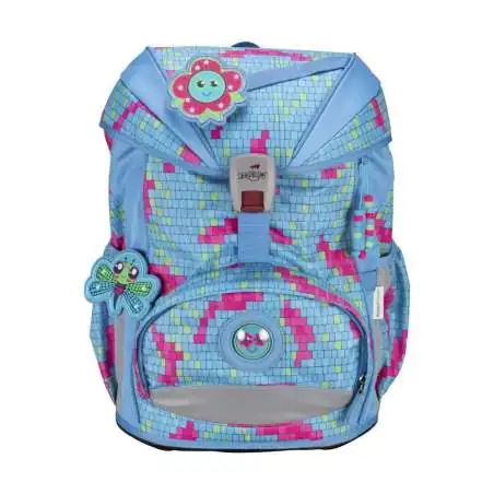 DERDIEDAS Schulrucksack ErgoFlex Set - 6 tlg. Happy Pixel Front