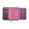 DERDIEDAS Schulrucksack ErgoFlex Set - 6 tlg. Schüleretui Happy Pixel offen
