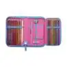 DERDIEDAS Schulrucksack ErgoFlex Set - 6 tlg. Schüleretui Happy Pixel offen