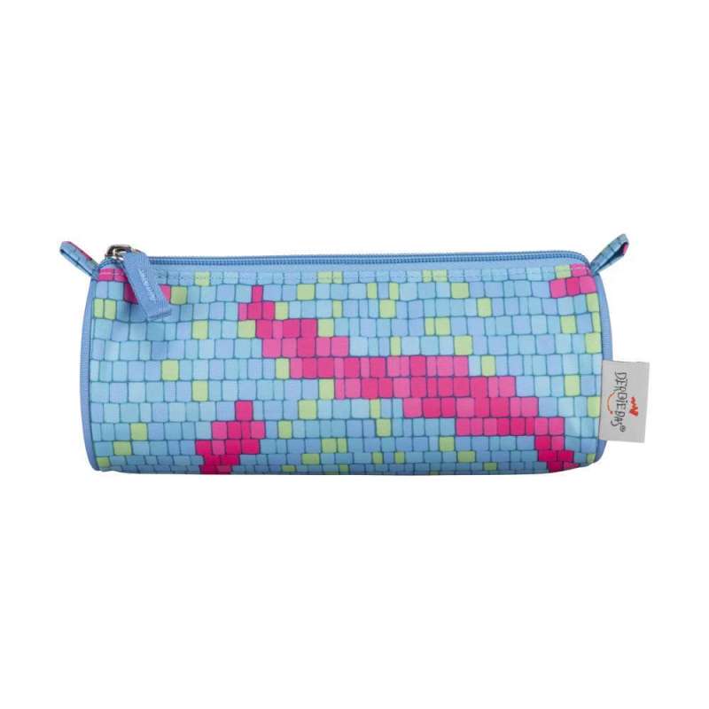 DERDIEDAS Schulrucksack ErgoFlex Set - 6 tlg. Faulenzermäppchen Happy Pixel