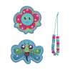 DERDIEDAS Schulrucksack ErgoFlex Set - 5 tlg. Happy Pixel Wechselbuttons