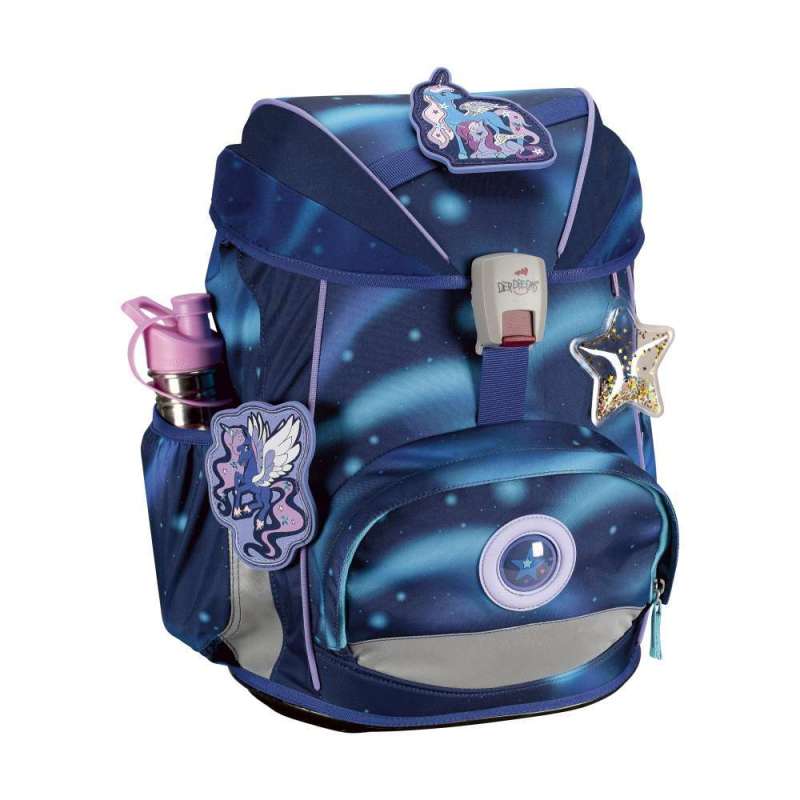 DERDIEDAS Schulrucksack ErgoFlex Set - 6 tlg. Luna seitlich