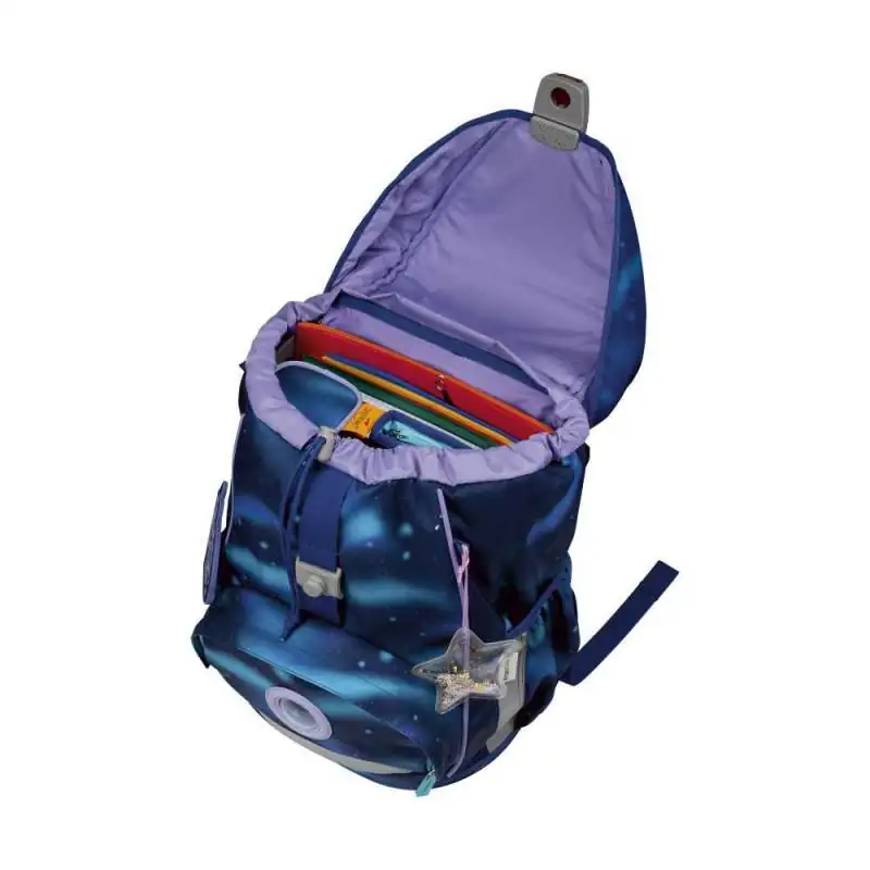 DERDIEDAS Schulrucksack ErgoFlex Set - 6 tlg. Luna seitlich offen