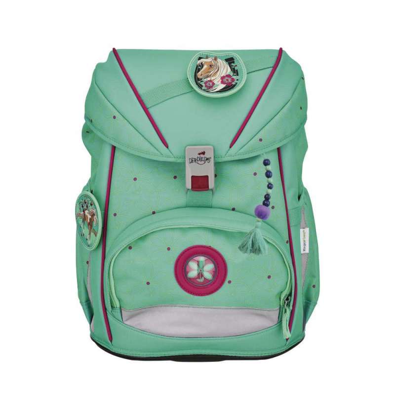DERDIEDAS Schulrucksack ErgoFlex Set - 6 tlg. Peppermint Pony Front