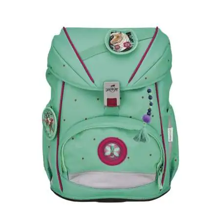 DERDIEDAS Schulrucksack ErgoFlex Set - 6 tlg. Peppermint Pony Front