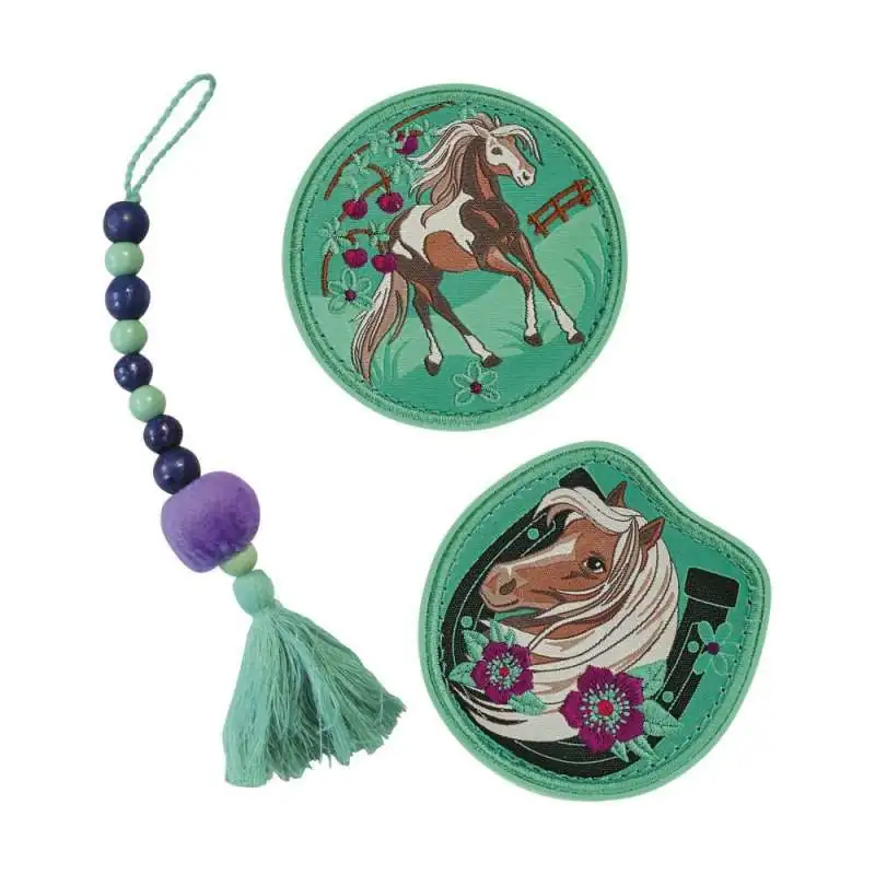 DERDIEDAS Schulrucksack ErgoFlex Set - 6 tlg. Peppermint Pony Wechselbuttons