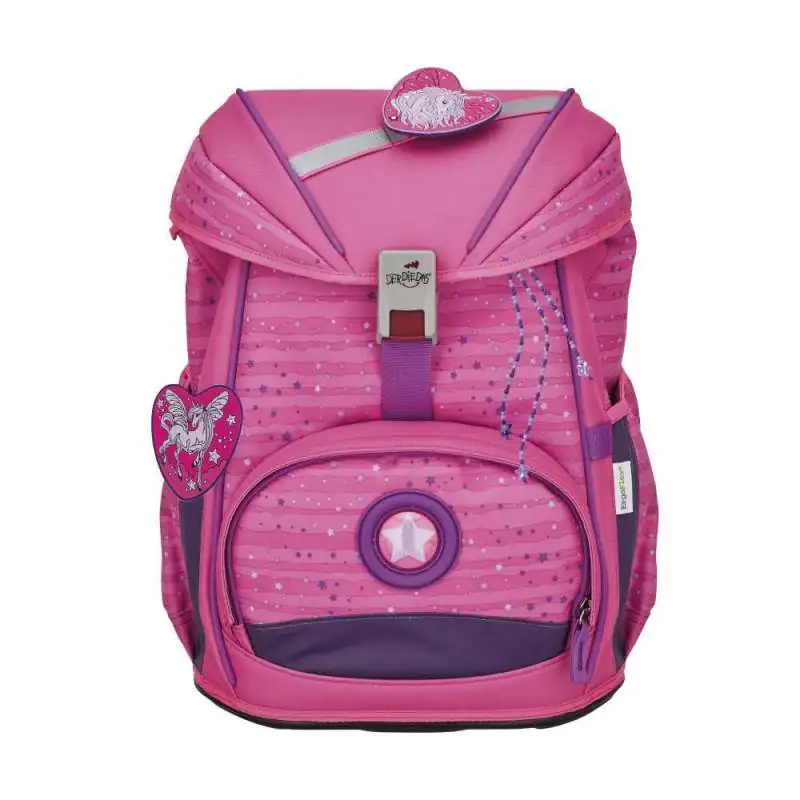 DERDIEDAS Schulrucksack ErgoFlex Set - 6 tlg. Pretty Unicorn Front