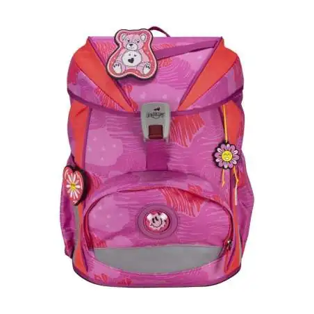 DERDIEDAS Schulrucksack ErgoFlex Set - 5 tlg. Roses Front