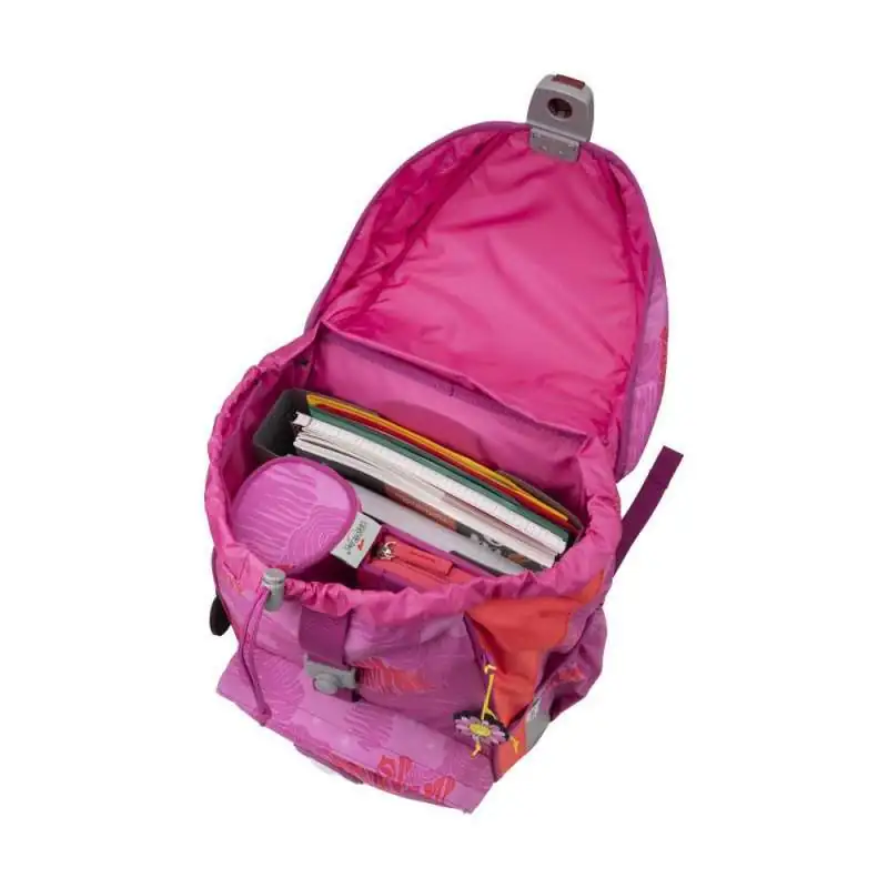 DERDIEDAS Schulrucksack ErgoFlex Set - 6 tlg. Roses seitlich offen