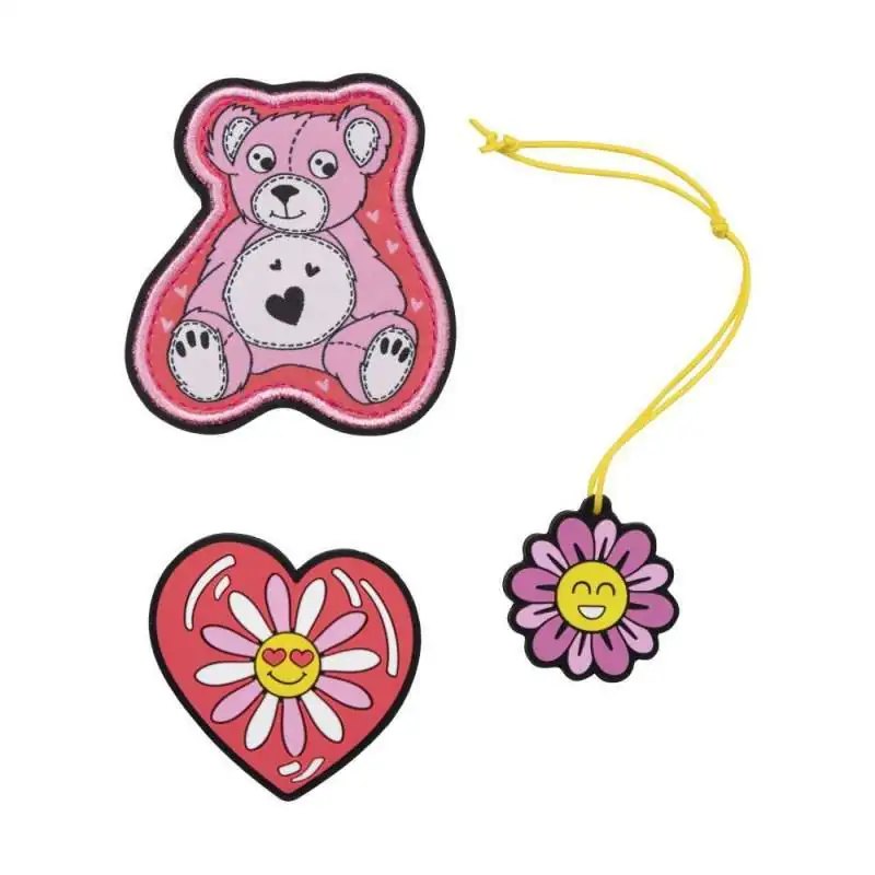 DERDIEDAS Schulrucksack ErgoFlex Set - 6 tlg. Roses Wechselbuttons