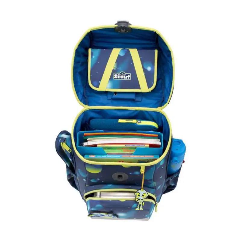 SCOUT Schulranzen Set Neo für Jungen Exklusiv LED Planets von oben