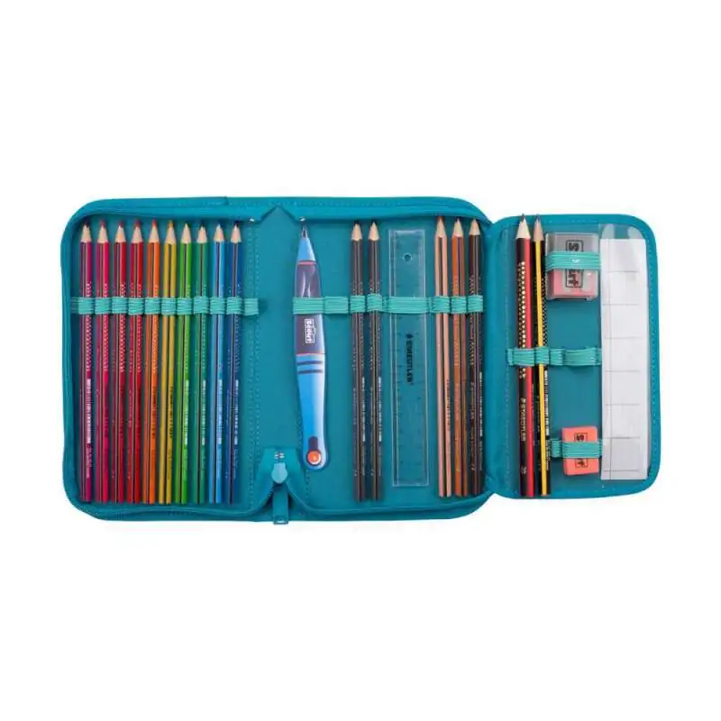 SCOUT Schulranzen Set Neo für Mädchen Little Flowers Federmäppchen offen