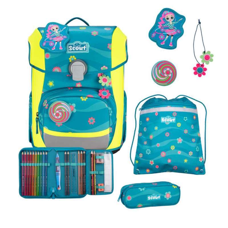 SCOUT Schulranzen Set Neo für Mädchen Little Flowers im Set