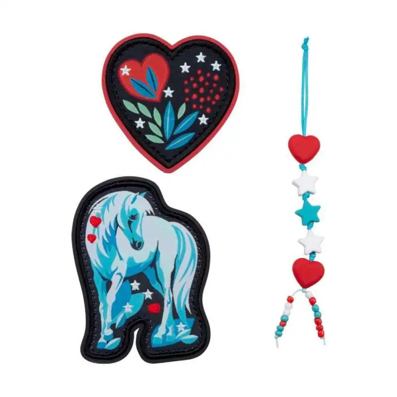SCOUT Schulranzen Set Neo für Mädchen Exklusiv LED White Unicorn FunnySnaps