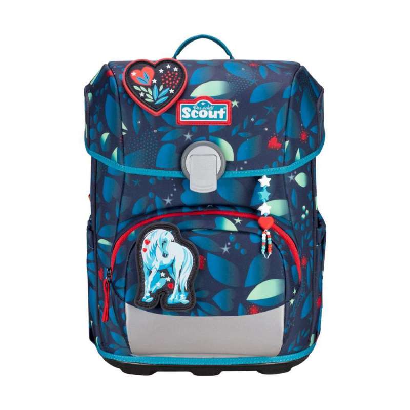 SCOUT Schulranzen Set Neo für Mädchen Exklusiv LED White Unicorn