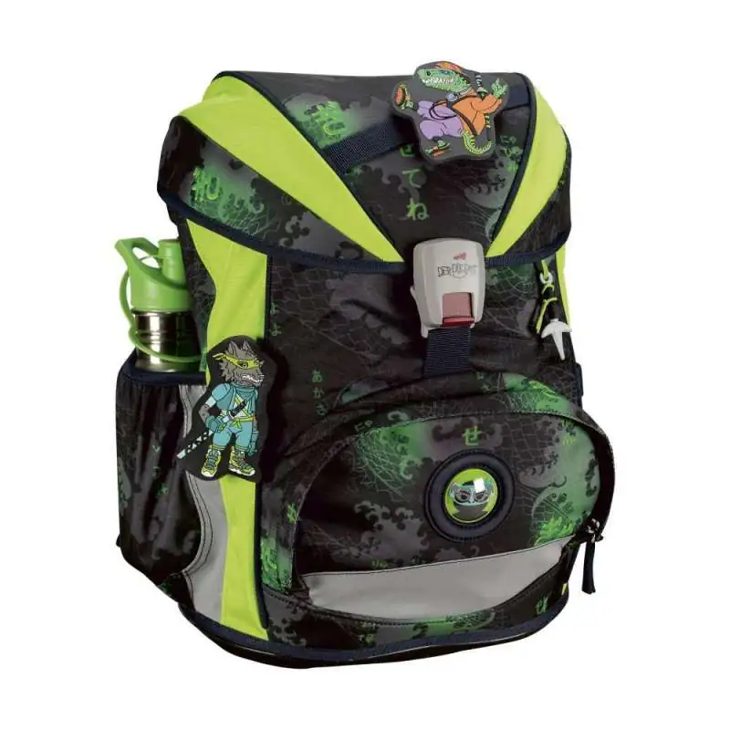 DERDIEDAS Schulrucksack ErgoFlex Set - 6 tlg. Funny Fighter seitlich