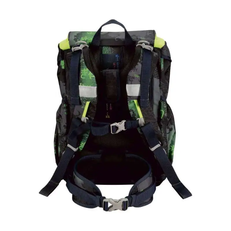 DERDIEDAS Schulrucksack ErgoFlex Set - 6 tlg. Funny Fighter Rückenansicht Tragegurte