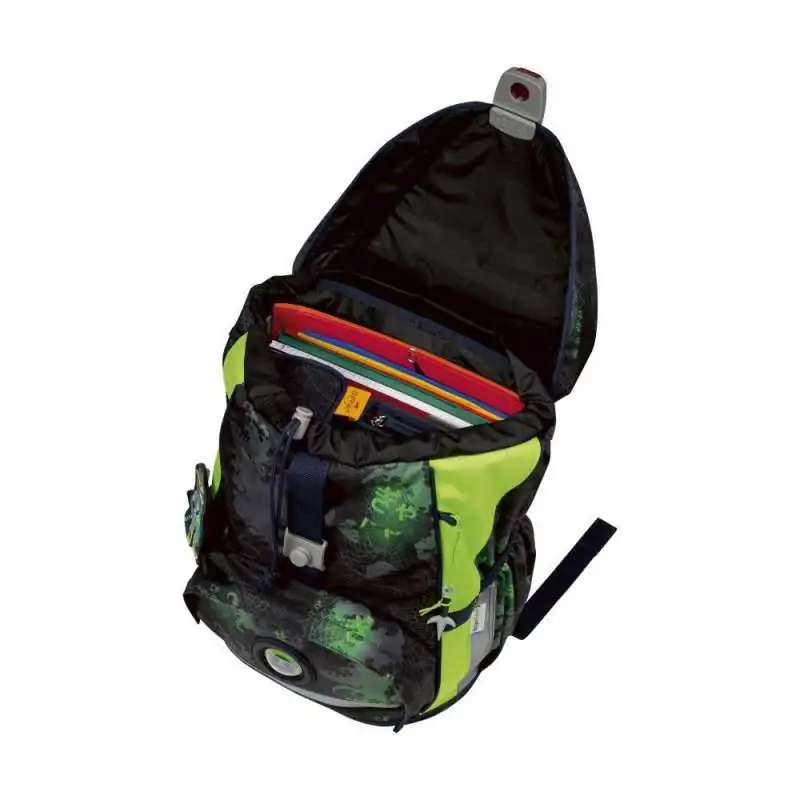 DERDIEDAS Schulrucksack ErgoFlex Set - 6 tlg. Funny Fighter seitlich offen