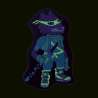 DERDIEDAS Schulrucksack ErgoFlex Set - 6 tlg. Funny Fighter  Wechselbuttons leuchtend