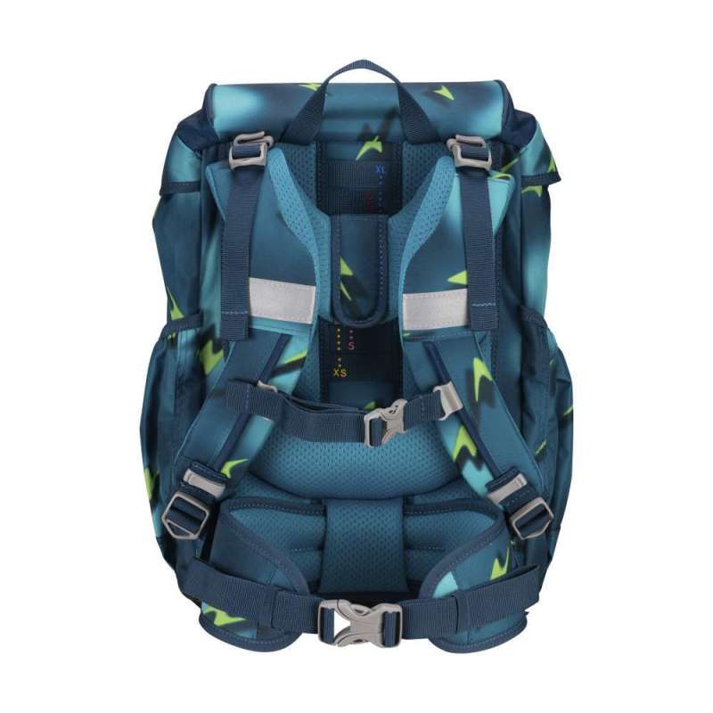 DERDIEDAS Schulrucksack ErgoFlex Set - 6 tlg. Magic Light Rückenansicht Tragegurte