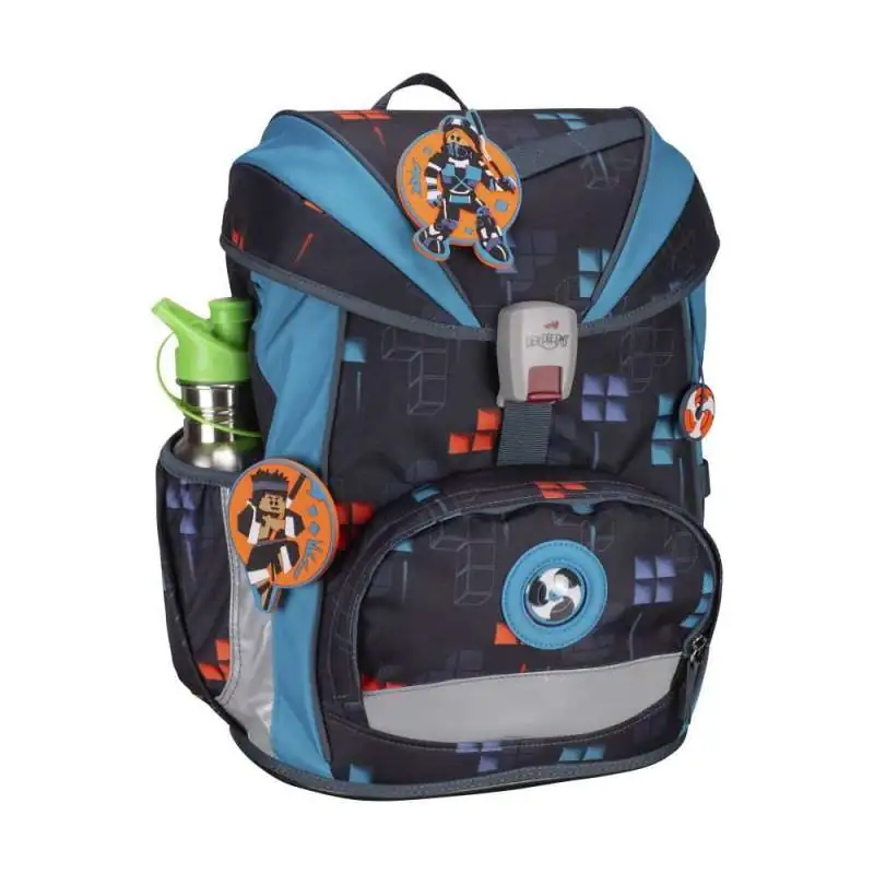 DERDIEDAS Schulrucksack ErgoFlex Set - 6 tlg. Ninja Fighter seitlich