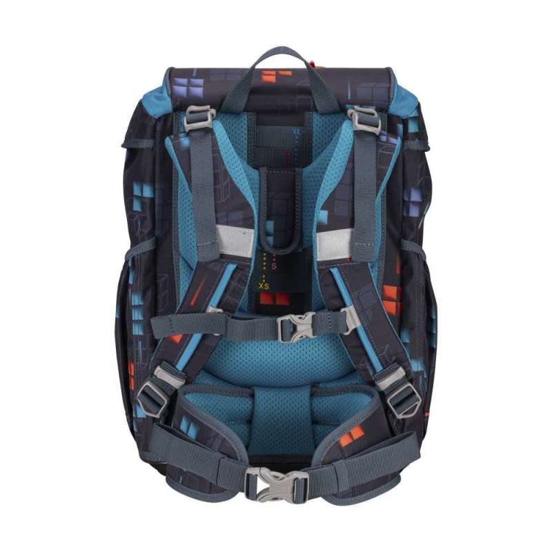 DERDIEDAS Schulrucksack ErgoFlex Set - 6 tlg. Ninja Fighter Rückenansicht Tragegurte