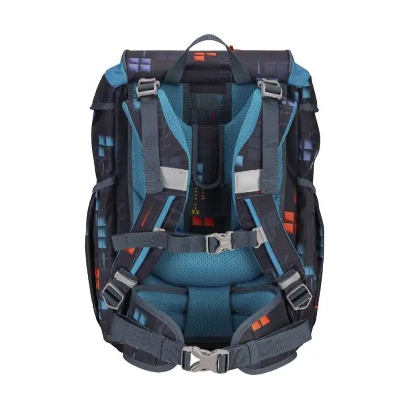 DERDIEDAS Schulrucksack ErgoFlex Set - 6 tlg. Ninja Fighter Rückenansicht Tragegurte