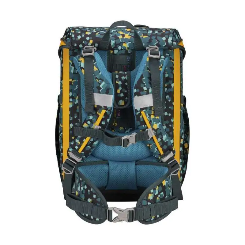 DERDIEDAS Schulrucksack ErgoFlex EASY Set - 6 tlg. Dino Time Rückansicht Tragegurte