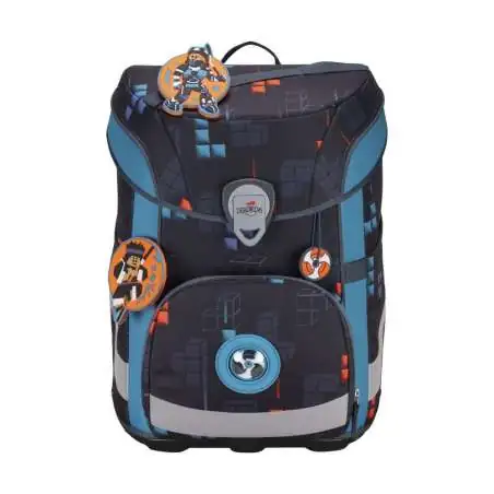 DERDIEDAS Schulrucksack ErgoFlex EASY Set - 6 tlg. Ninja Fighter Front