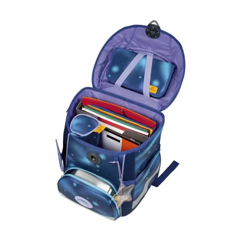 DERDIEDAS Schulrucksack ErgoFlex EASY Set - 6 tlg. Luna seitlich offen