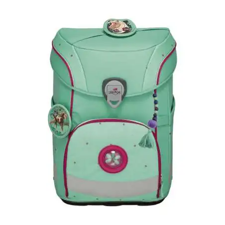 DERDIEDAS Schulrucksack ErgoFlex EASY Set - 6 tlg. Peppermint Pony Front