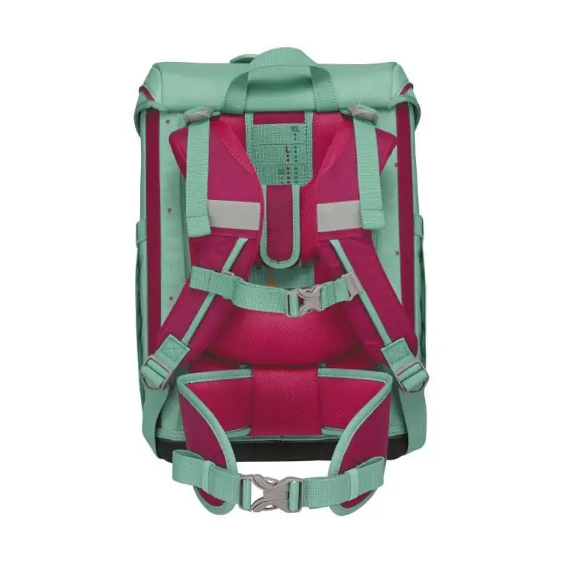 DERDIEDAS Schulrucksack ErgoFlex EASY Set - 6 tlg. Peppermint Pony Rückansicht Tragegurte