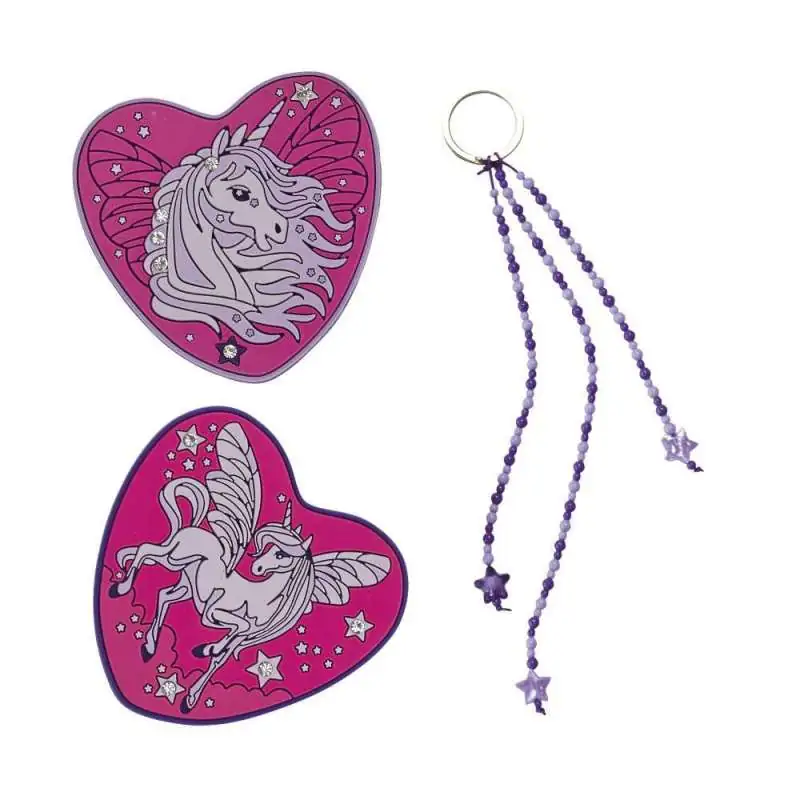 DERDIEDAS Schulrucksack ErgoFlex EASY Set - 6 tlg. Pretty Unicorn Wechselbuttons