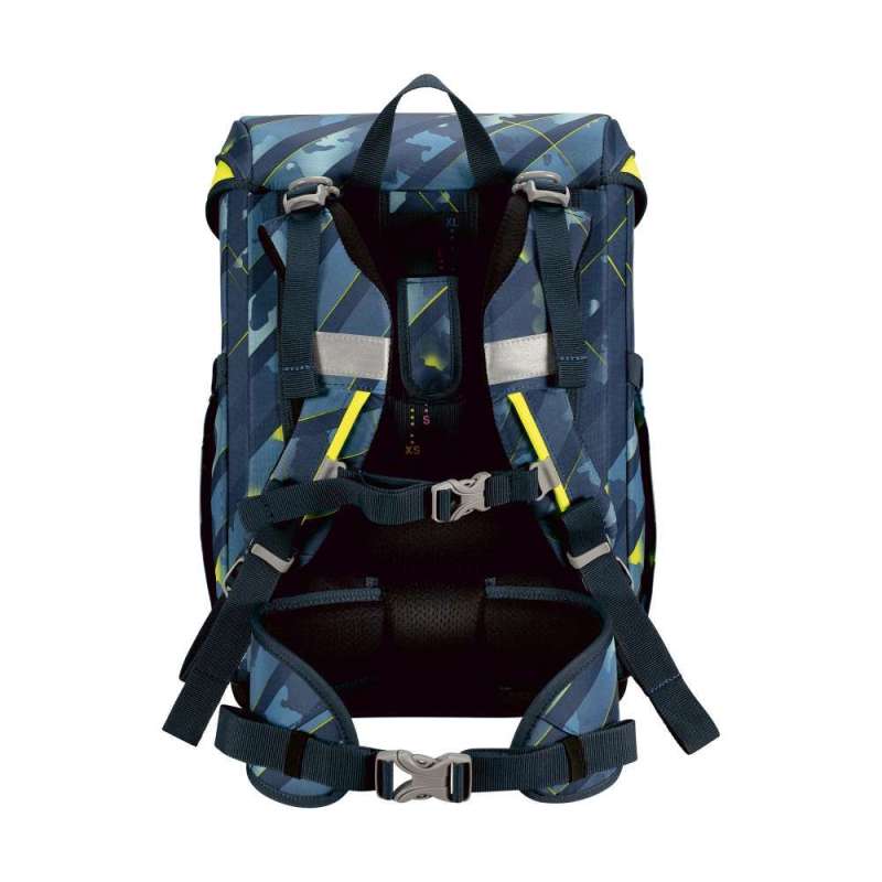 DERDIEDAS Schulrucksack ErgoFlex EASY Set - 6 tlg. Speed Challenge Rückansicht Tragegurte